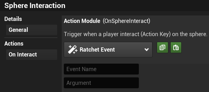 Interaction setup